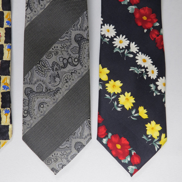 Lot 5 A. Picci Seta Di Como Mens Tie Silk Paisley - Picture 3 of 8